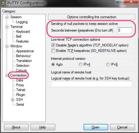 how disconnect ssh connection by Prevent disconnect to ssh a 'Connection